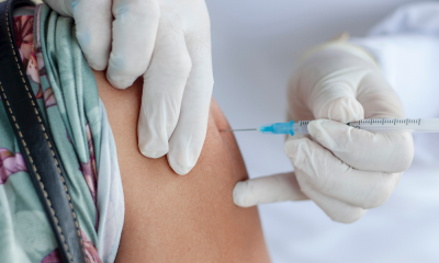 Person getting vaccinated